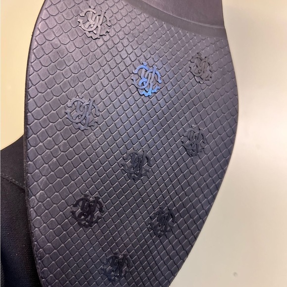 NWT Roberto Cavalli Black Oxford Shoes with Polished Leather Finish
